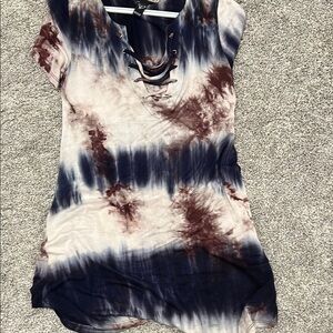 Tie-Dye Lace-Up Women's Top